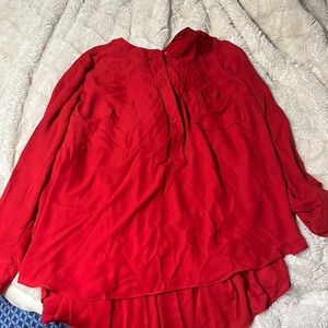 Red button up lane bryant shirt 26/28